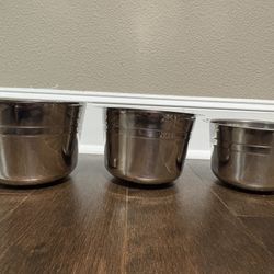 3 Stainless Steel Serving/heating Bowls