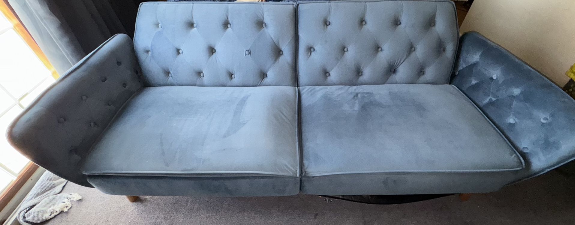Blue Velvet Futon