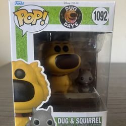 Dug & Squirrel Funko Pop #1092 Up Disney Pixar Days Animation Dog Cartoon Figure