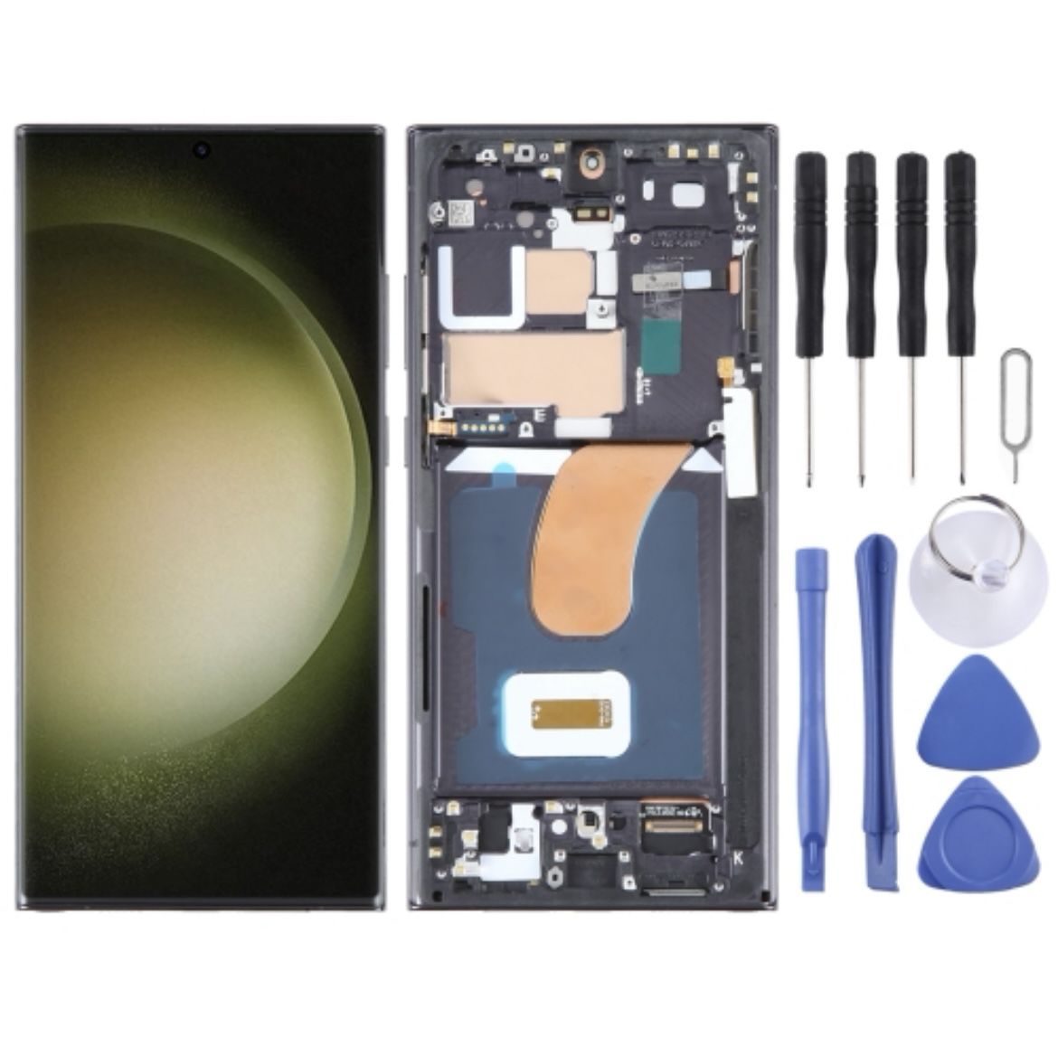 Samsung Galaxy S23 Ultra 5G SM-S918B EU Edition 6.78 inch OLED LCD Screen Digitizer Full Assembly with Frame(Black)