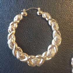 Fashion Statement Hoop Long Golden Earrings. New! Firm Price!