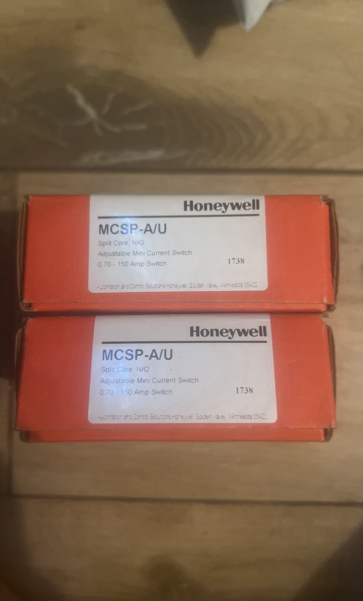 Lot Of 2 New Honeywell MCSP-AU SplitCore N/O  Adjustable Mini Current Switch 070-150 amp