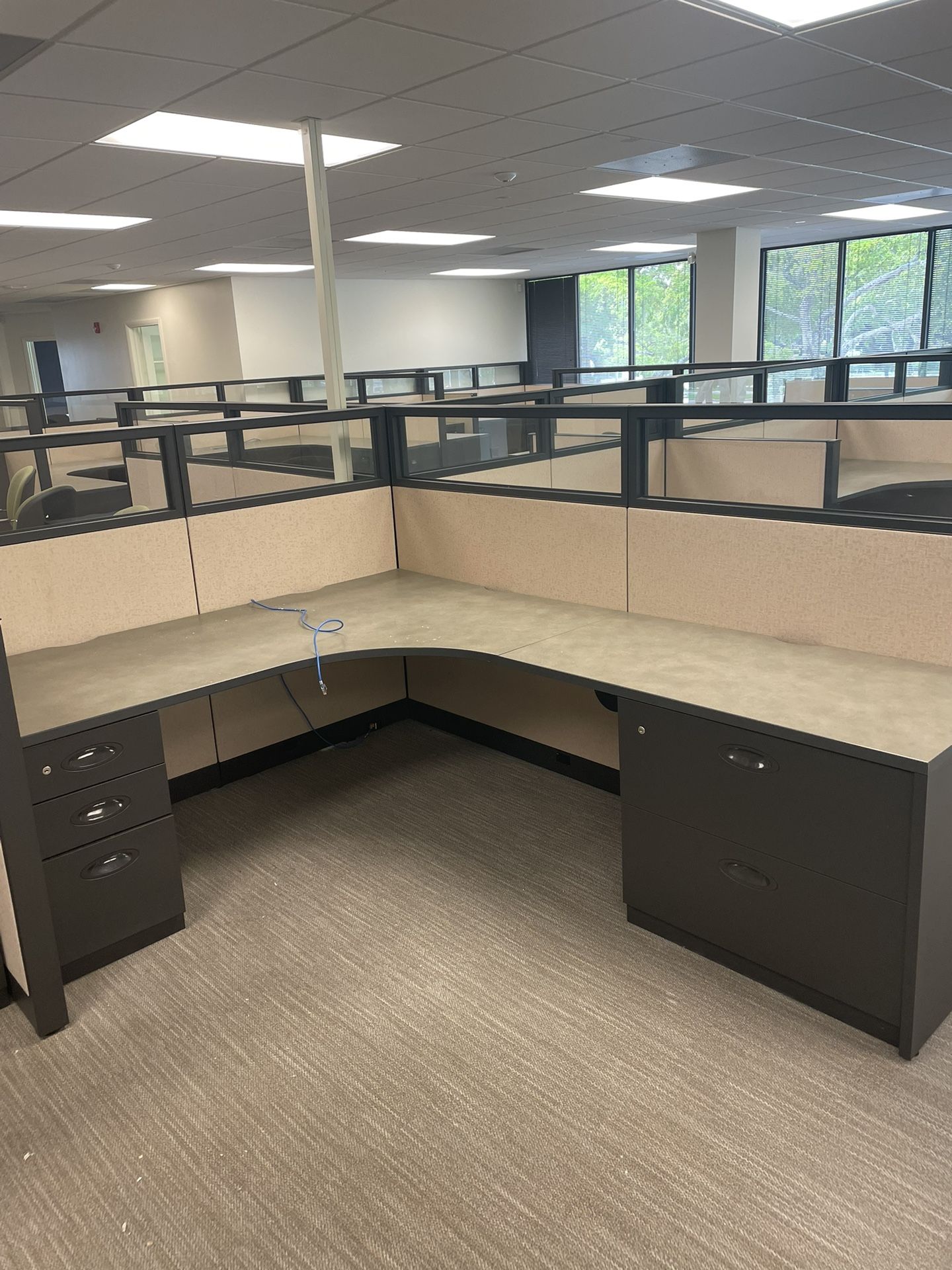 Office Furniture. 20 Big Desks With Cabinets. $1500
