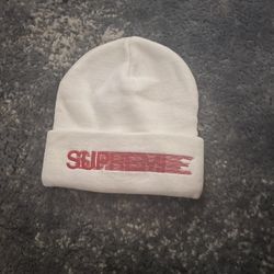 Supreme Motion Logo Beanie White 