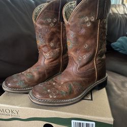 Girls Leather Cowgirl Boots