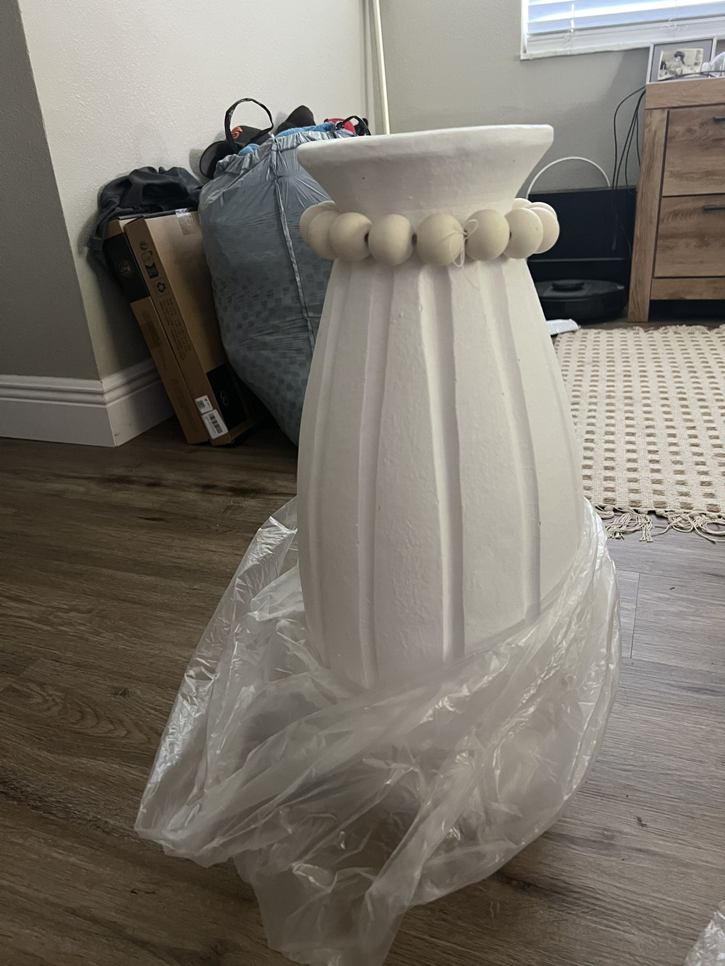 Off White Boho Vase