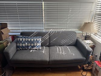 Free - Low Profile Blue Tweed Couch