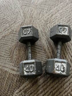 40 Lb Dumbbells