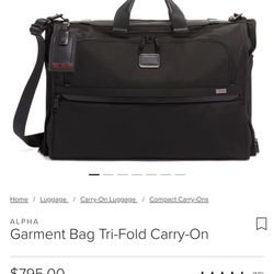 TUMI - Tri-Fold carry On 