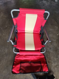 Folding Stadium Seat with Storage Pouch