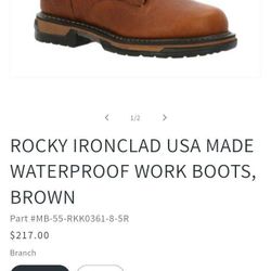 Rocky Work Boots 10.5 Like New $100  Waterproof 