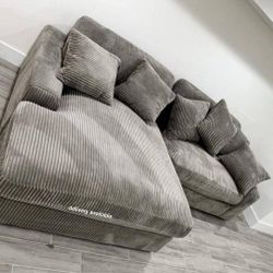 Brand New/ Gray Sofa Chaise/ Sectional,Seccional,Couch/ Delivery Available.  Financing Options 