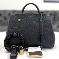 Louis Vuitton Empreinte Montaigne BB Black 2way Handbag