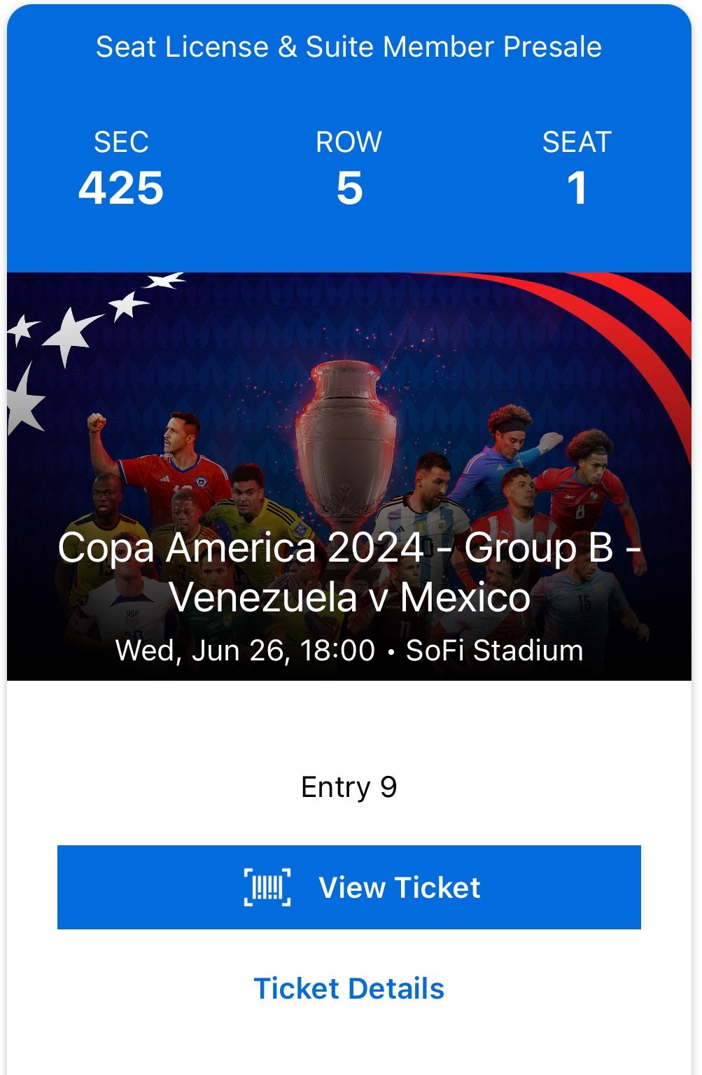 COPA AMERICA : Venezuela vs Mexico at SOFI Stadium 