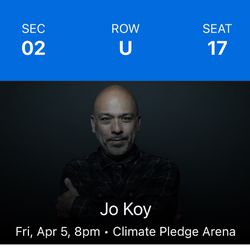  JoKoy - 2 Tix - April 5th - $260 Total FV