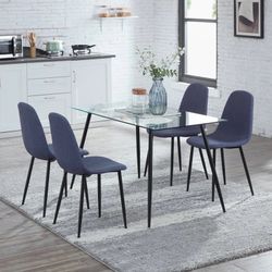 Glass Dining Table With 4 Chairs