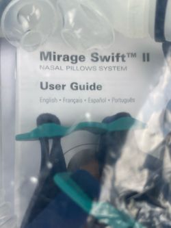 Sealed RESMED Mirage Swift II 60512 Mask System Medium plus a Large nose pillow included.  Discontinued!