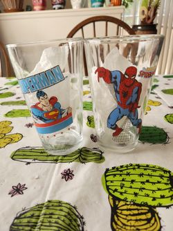 Superman @Spiderman Set Of Glasses