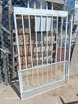 Iron Swinging Gate Door 64.5x40 with mount post Read Description