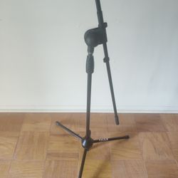 LyxPro Foldable Tripod Floor Microphone Stand With Adjustable Boom Height