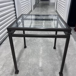 Black Glass square table