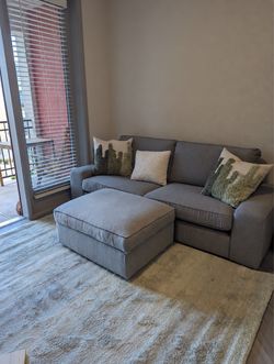 Grey loveseat