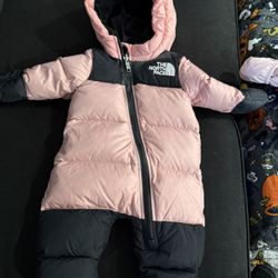 North Face Snowsuit Pink 