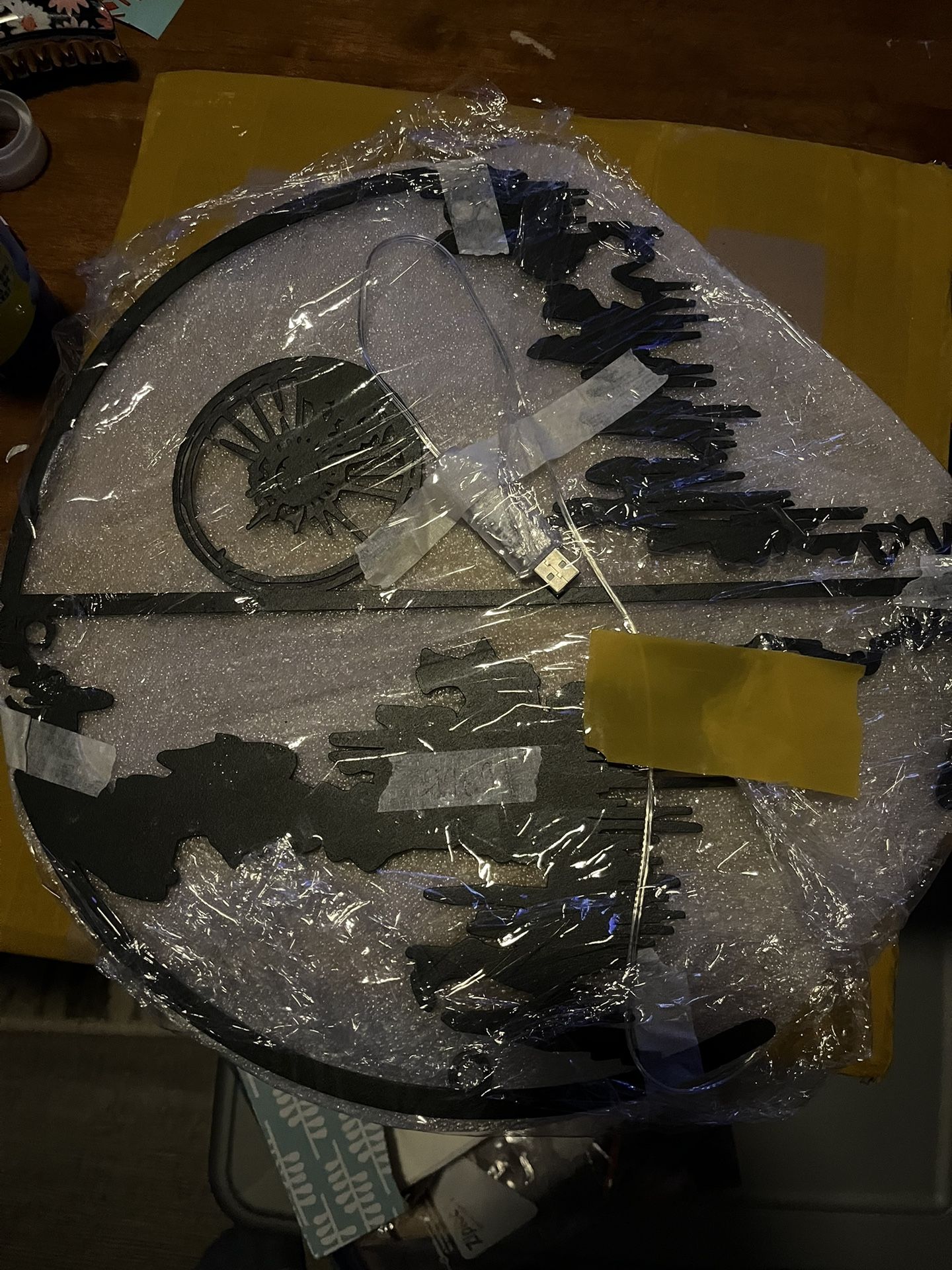 Star Wars Death Star LED Wall Art