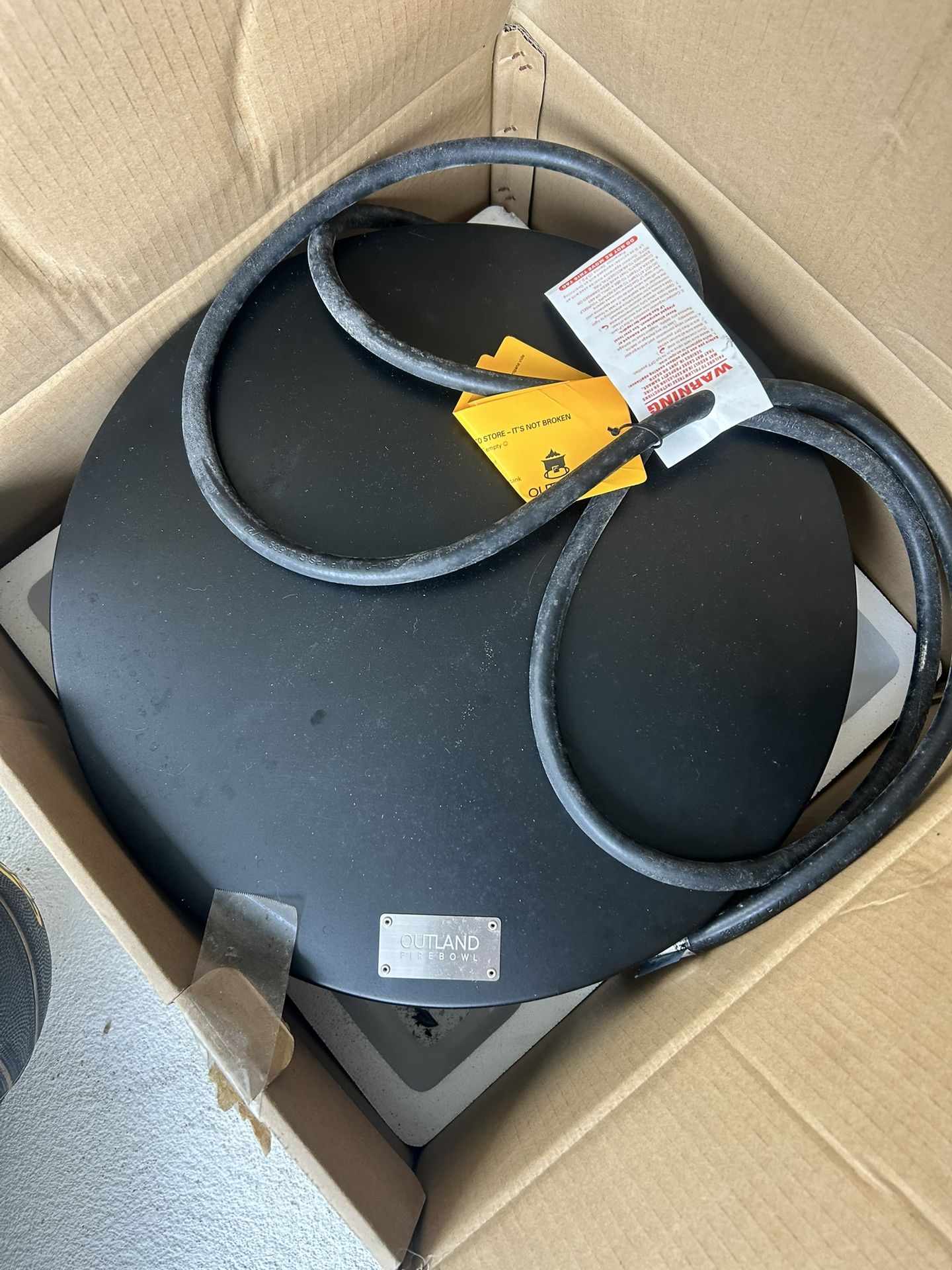 Outdoor Portable Outland Fire Bowl and Propane Tank