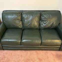 Green Leather Sofa