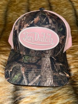 Von Dutch pink camo trucker hat