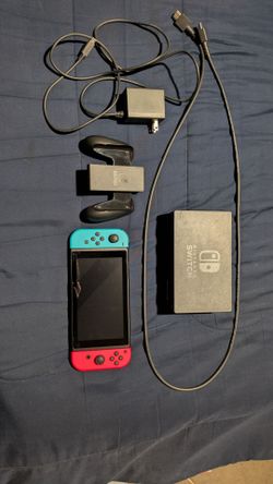 Nintendo switch console and accessories