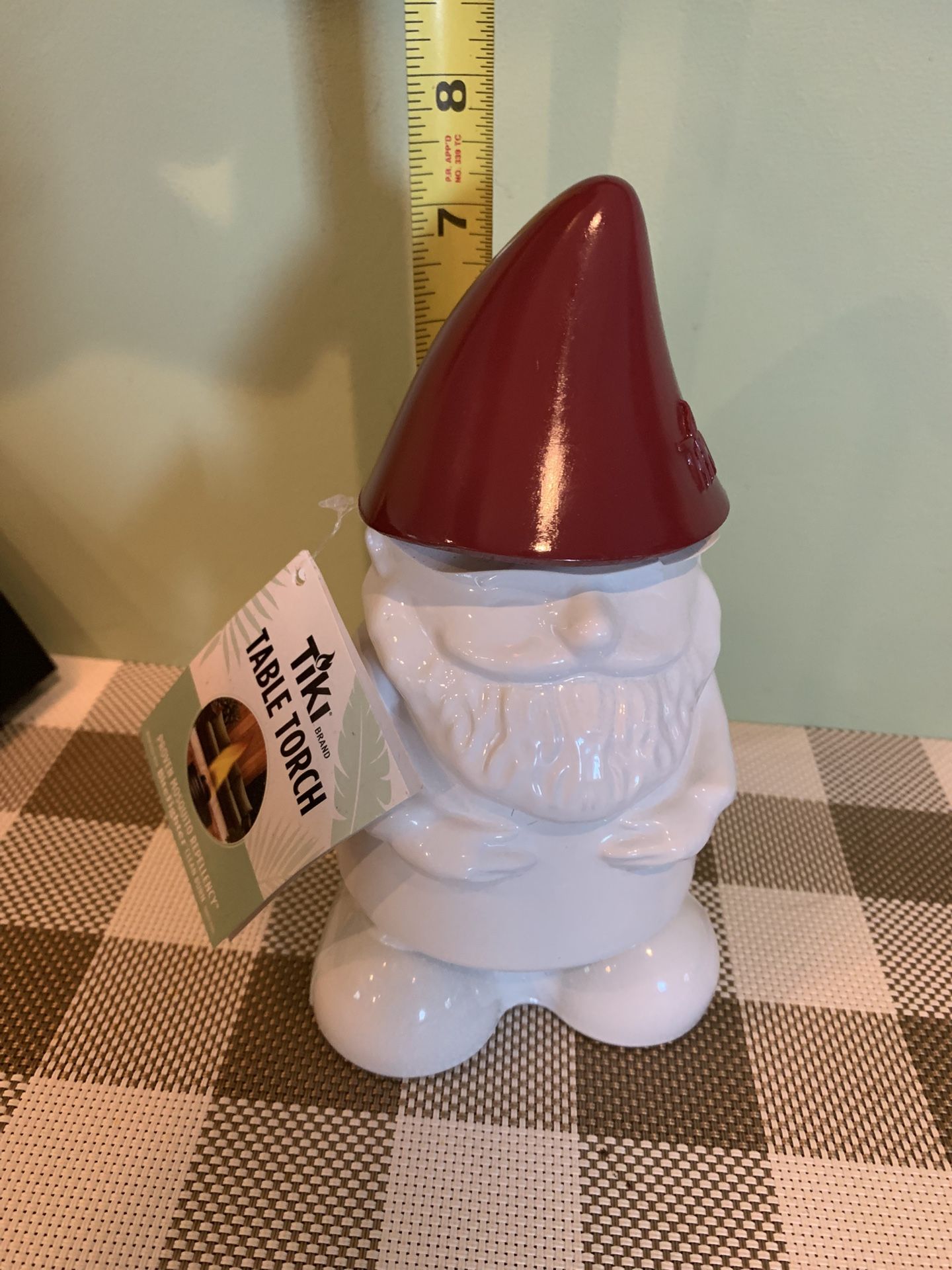 Gnome Tiki brand Table Bug Repellent W/ Removable Hat To Protect The Wick, Holds Large Amount Of Citronella Not Included