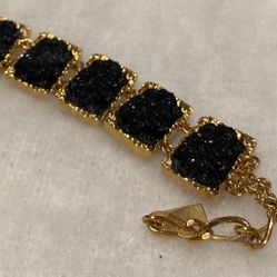 Black & Gold Stone Bracelet 