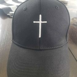 Black And White Cross Hat 