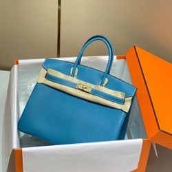 HERMES PHW Birkin Hand Bag Togo Leather 
