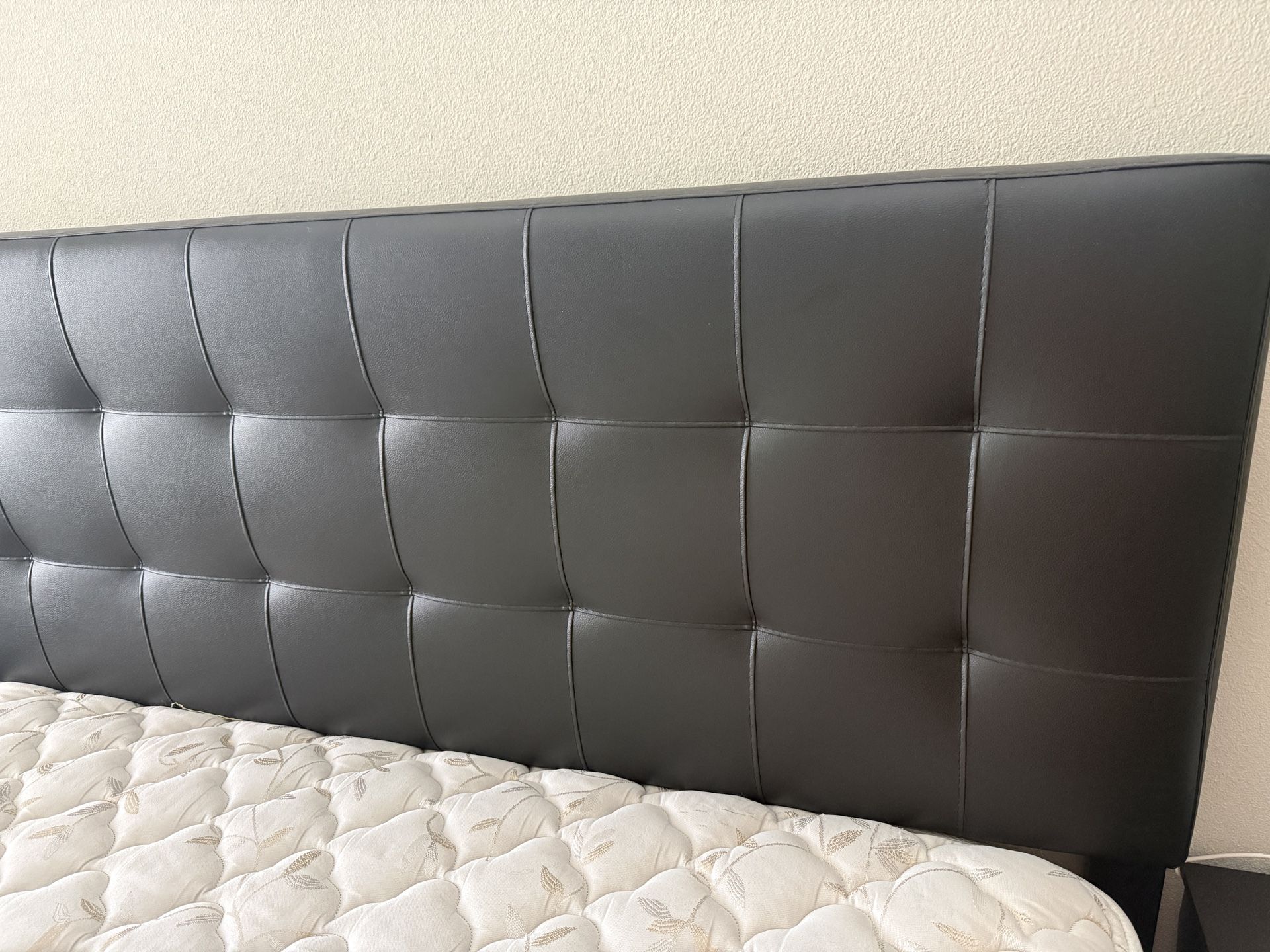 Full sized Pintuck Headboard Pleather