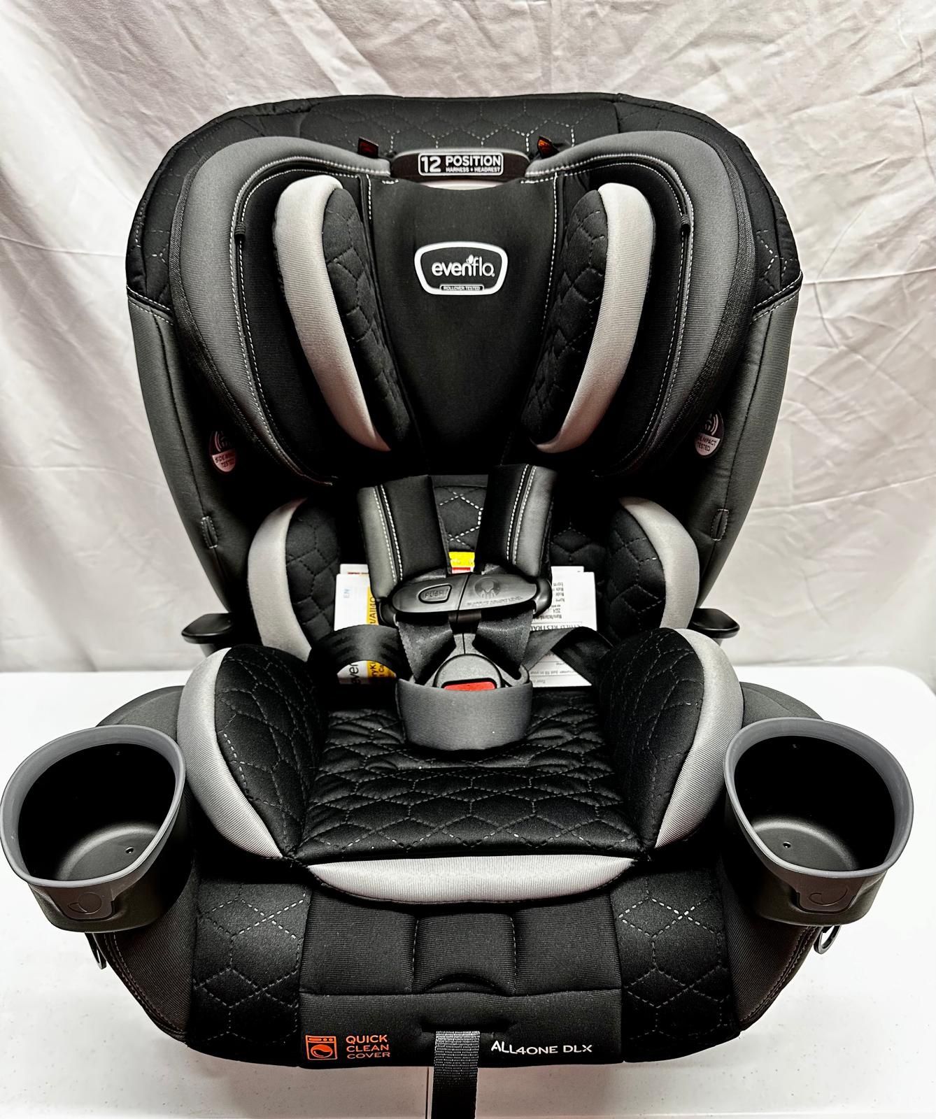 Evenflo EveryFit/All4One 3-in-1 Convertible Car Seat Quick Clean Cover Kingsley Black