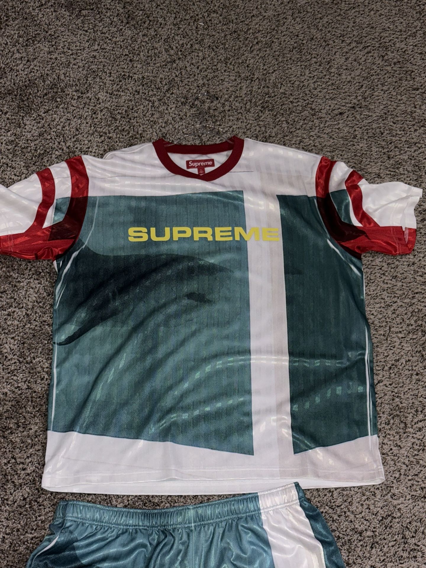 Supreme (shark) soccer jersey t-shirt