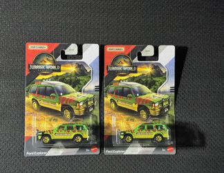 Matchbox Jurassic Park World Rebirth Movie MBX ‘93 Ford Explorer SUV Truck