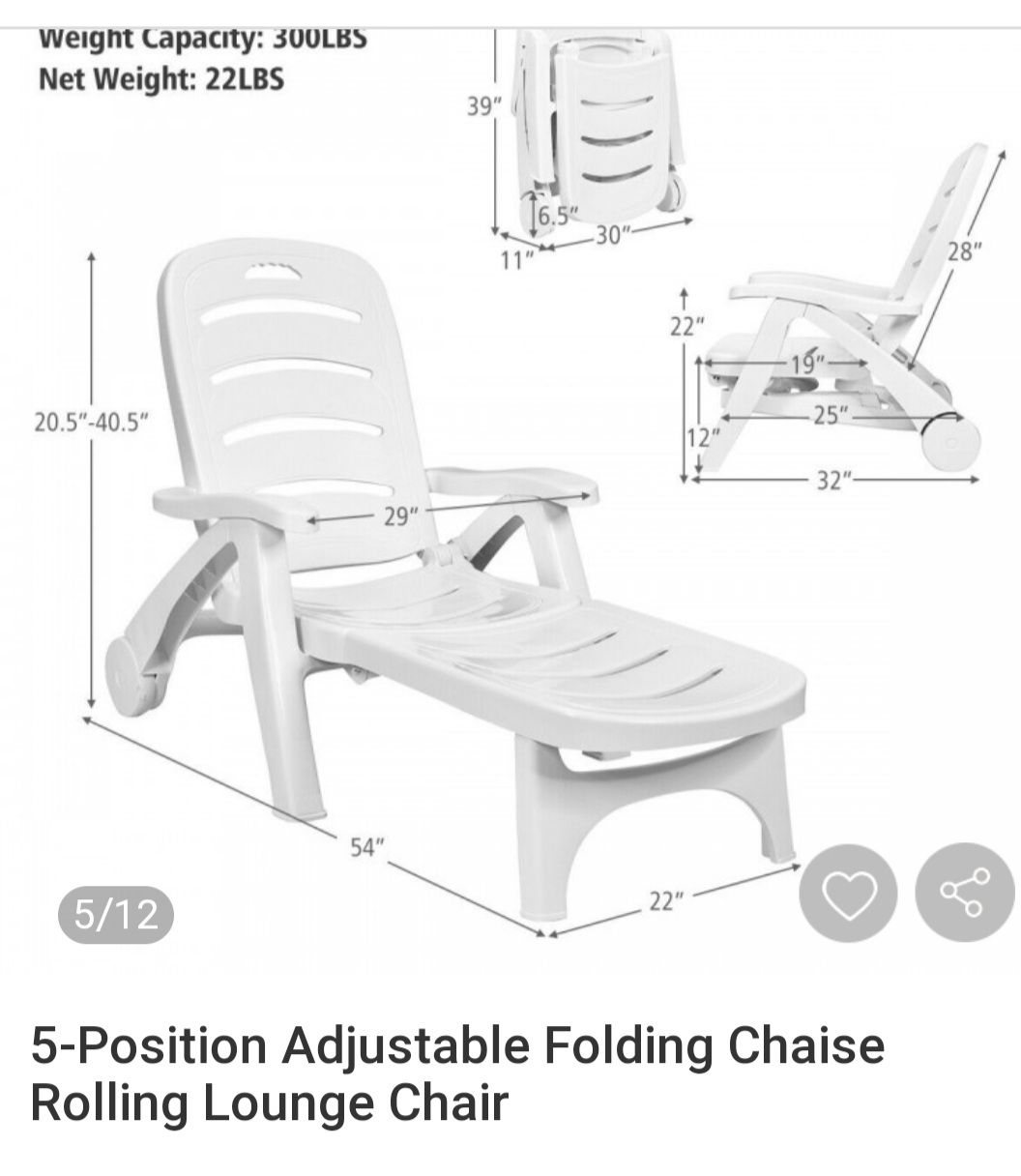 Oversized Folding lounge chair