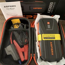 3000A Jump Starter for Car Battery, 12V Portable Jump Box with LED Light & Smart Jumper Cables