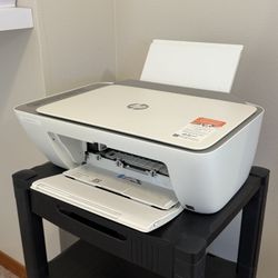 HP DeskJet All-in-One Printer + Rolling Stand + Ink + Paper — $50 (OBO)
