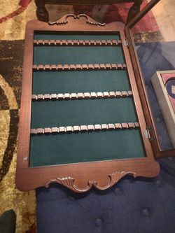 Bombay Mahogany Souvenir Spoon Display Case