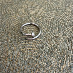 Silver nail ring size 7.5