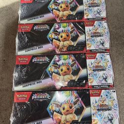 Pokemon Prismatic Booster Bundle And Suprise Box Bundle