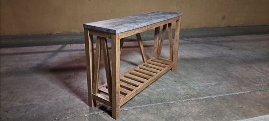 Modern Farmhouse Entryway  Console Accent Wood Table