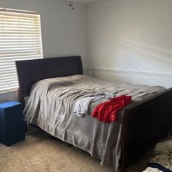  Furniture Set: Bed Frame, Night Desk, Dresser And Mirror