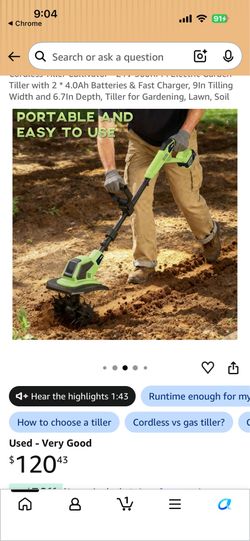 Cordless Tiller Cultivator