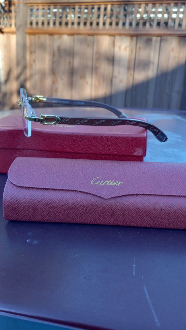 Cartier Glasses With Cartier Printed Arm Bars